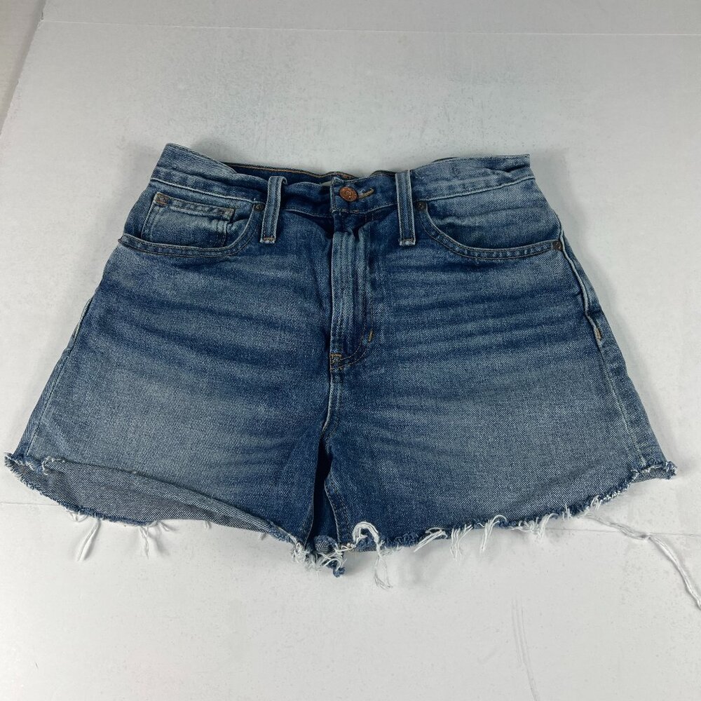 Madewell Jean Shorts Women's 25 Perfect Vintage Blue Cut Off Cotton Denim Jorts